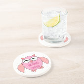 Cute Love Message Owl Onderzetters (Zijkant)