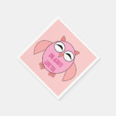Cute Love Message Owl Paper Napkins Servetten (Hoek)