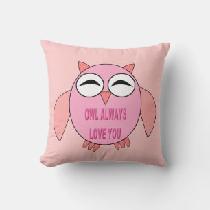 Cute Love Message Owl Pillow Kussen