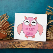 Cute Love Message Owl Plaque Fotoplaat (Zijkant)