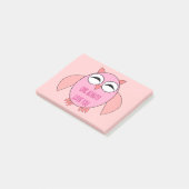 Cute Love Message Owl Post it Notes Pad (Schuin)