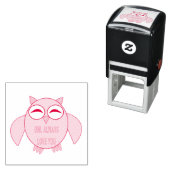 Cute Love Message Owl Self Inking Stamp Zelfinktende Stempel (In situ)