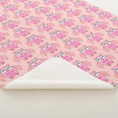 Cute Love Message Owl Sherpa Blanket Deken (3/4)