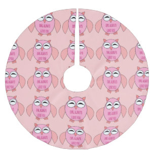 Cute Love Message Owl Tree Skirt Kerstboom Rok