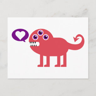 Cute Love Monster Briefkaart