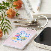 Cute Love Mouse met hart Sleutelhanger (Voorkant Rechts)
