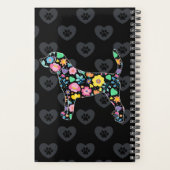 Cute Love My Beagle Floral Design Planner (Achterkant)