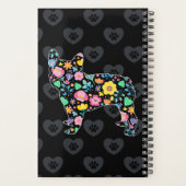 Cute Love My French Bulldog Floral Design Planner (Achterkant)