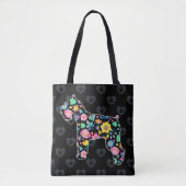 Cute Love My Schnauzer floral design Tote Bag (Voorkant)
