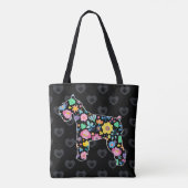 Cute Love My Schnauzer floral design Tote Bag (Achterkant)