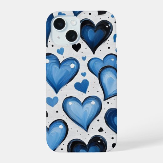 Cute Love Pattern iPhone Hoesje 15 Case (Achterkant)