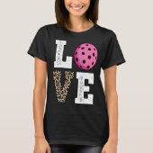Cute Love Pickleball Player Leopard Print Pickle B T-shirt (Voorkant)
