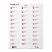 Cute LOVE Pink Heart Valentijn Gnome Etiket (Full Sheet)