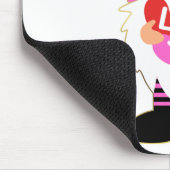 Cute LOVE Pink Heart Valentijn Gnome Muismat (Hoek)