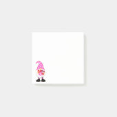Cute LOVE Pink Heart Valentijn Gnome Post-it® Notes (Voorkant)