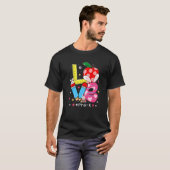 Cute Love Pre K Student Teacher Bunny Paasdag T-shirt (Voorkant volledig)