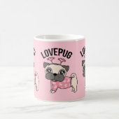 Cute Love Pug Pink Mok (Center)