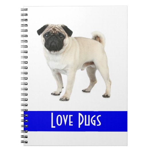 Cute Love Pug Puppy Dog-laptop Notitieboek (Voorkant)