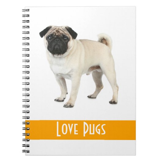 Cute Love Pug Puppy Dog-laptop Notitieboek (Voorkant)