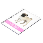 Cute Love Pug Puppy Dog-laptop Notitieboek (Linkerzijde)