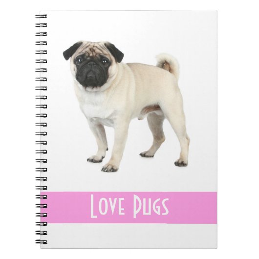 Cute Love Pug Puppy Dog-laptop Notitieboek (Voorkant)