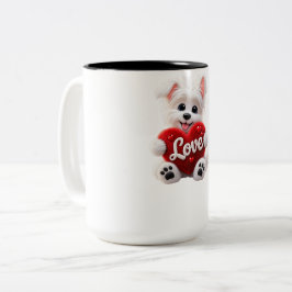 Cute Love Puppy Baby Desig Tweekleurige Koffiemok