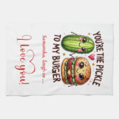 Cute Love Quote Food Kitchen Towel Personalized Theedoek (Horizontaal)