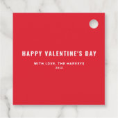 Cute Love Quotes on Hearts Happy Valentine Day Bedankjes Labels (Achterkant)