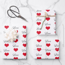 Cute Love Red en White Hearts