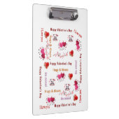 Cute Love Red Hearts Clipboard  Klembord (Rechts)