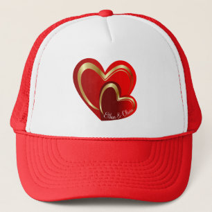 Cute Love Red Hearts Vriendin Gift Trucker Pet
