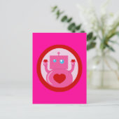 Cute Love Robot Briefkaart (Staand voorkant)