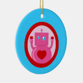 Cute Love Robot Keramisch Ornament (Rechts)