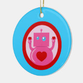 Cute Love Robot Keramisch Ornament (Links)