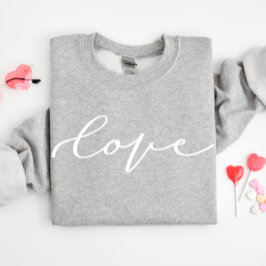 Cute Love Script Valentijn's Day Sweatshirt
