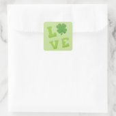 Cute Love St. Patrick's Day Vierkante Sticker (Tas)