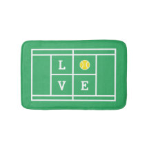 Cute LOVE tennis court badmat for badc