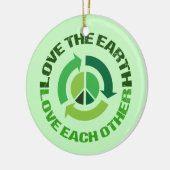 Cute Love the Earth Environmental Activist Keramisch Ornament (Links)
