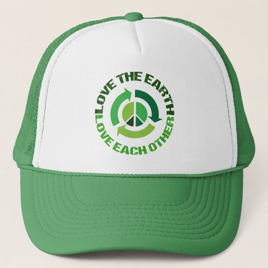 Cute Love the Earth Environmental Activist Trucker Pet (Voorkant)