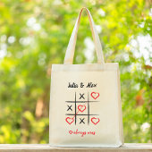 Cute Love Tic-Tac-Toe Canvas tas Gift