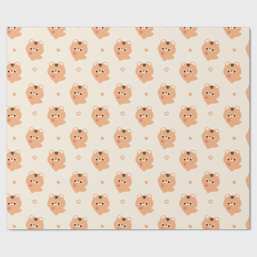 Cute Love Tiger Cadeaupapier (Vlak)
