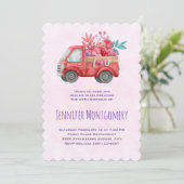 Cute Love Truck Carft Hearts & Flowers Kaart (Staand voorkant)