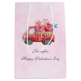 Cute Love Truck Carft Hearts & Flowers Medium Cadeauzakje