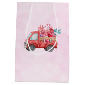 Cute Love Truck Carft Hearts & Flowers Medium Cadeauzakje (Achterkant)