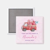 Cute Love Truck Carft Hearts & Flowers Party Magneet (Voorkant / Achterkant)