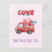 Cute Love Truck Carft Valentijn Goodies Feestdagenkaart (Voorkant)
