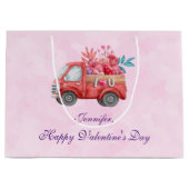 Cute Love Truck Carft Valentijn Goodies Groot Cadeauzakje (Voorkant)
