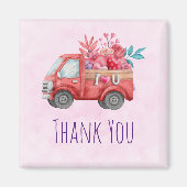Cute Love Truck met Cargo Waterverf Bedankt Magneet (Voorkant)