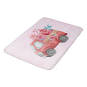 Cute Love Truck met Heart Cargo Waterverf Badmat (Gekanteld)