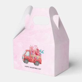 Cute Love Truck met Heart Cargo Waterverf Bedankdoosjes